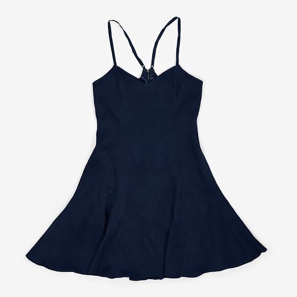 Jay Godfrey Mini Dress Size 10 Navy Blue Glam Noir Party Cocktail Semi-Formal - Picture 1 of 8